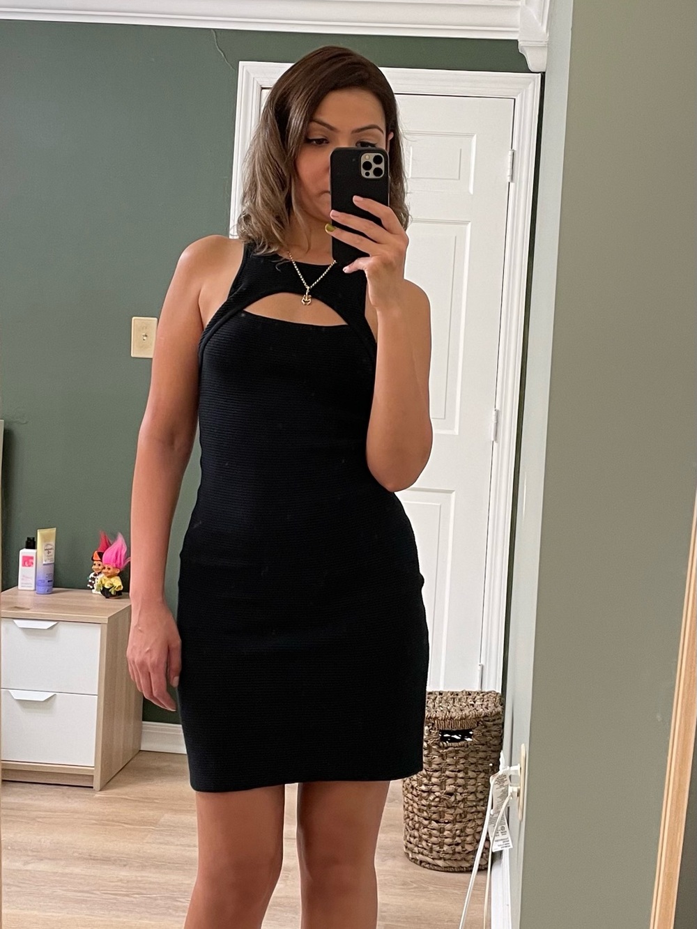 Abercrombie & Fitch Black Halter Sheath Mini Dress